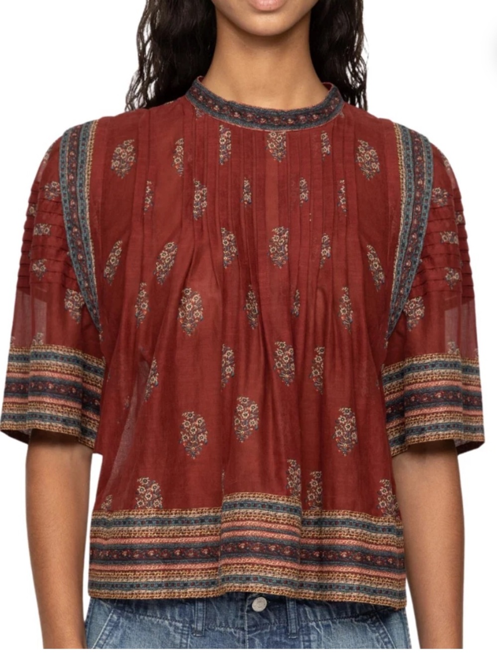 NWT SEA New York Sierra s/s boho top XXS